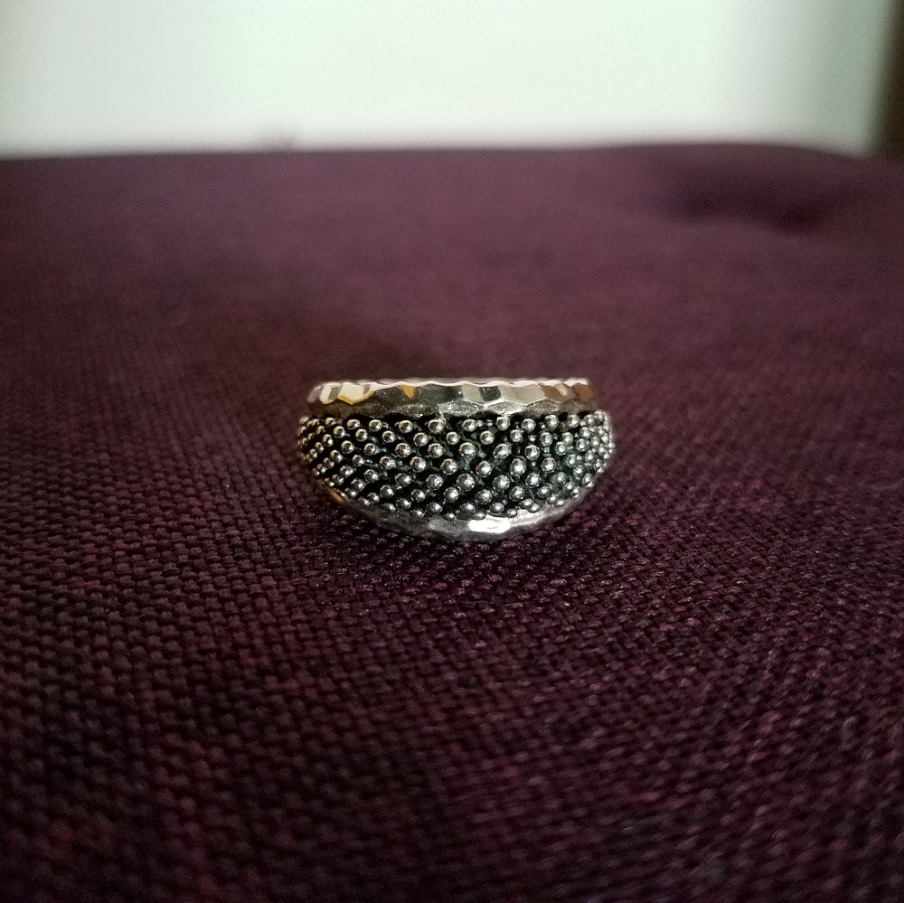 Michael Dawkins Sterling Beadwork Ring